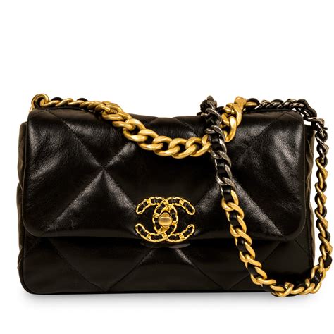 chanel 19 black small|chanel 19 small flap bag.